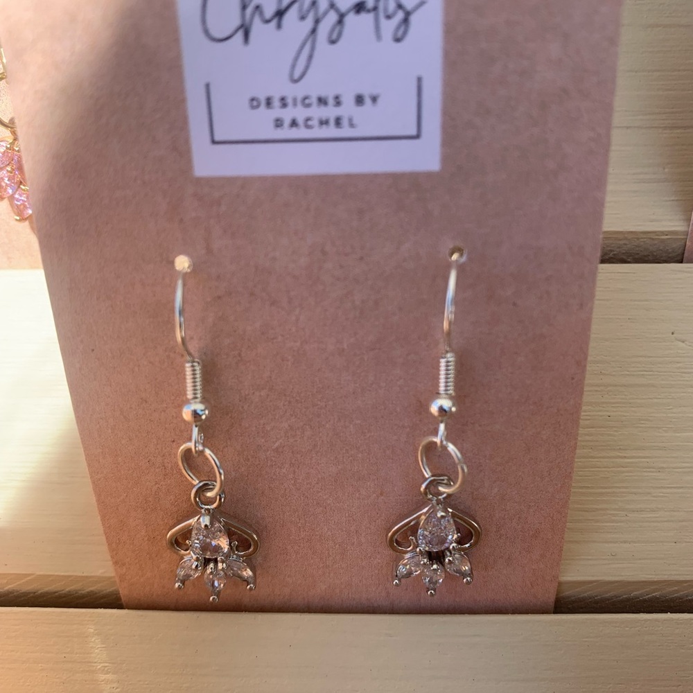 Cubic Zirconia Silver Earrings